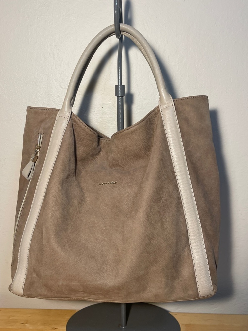SEE BY CHLOÉ Harriet Nubuck Leather Tote Bag Brown Suede Shoulder Handbag
